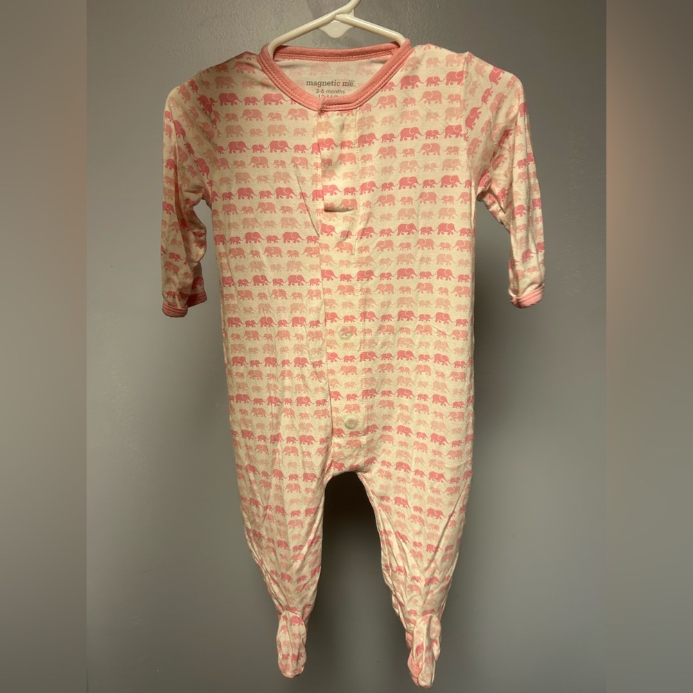 Magnetic Me Pink Elephant Print One Piece